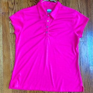 Callaway Jersey golf shirt size large, bright pink perfect condition